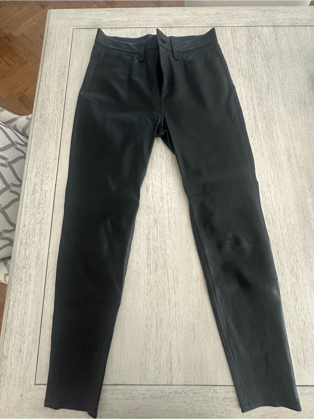 Rag & Bone Black Leather Women’s Slim Dress Pants